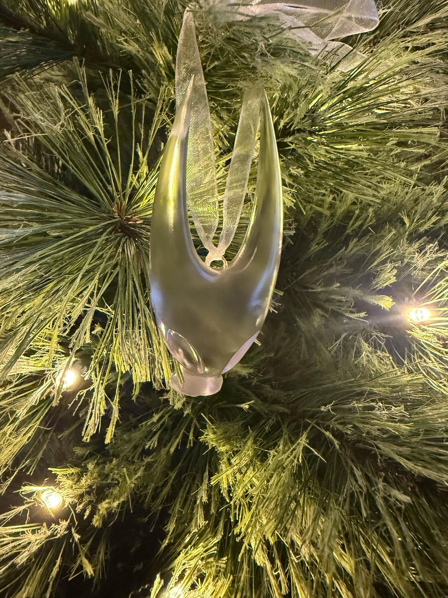 SilkSong Hornet Ornament - Clear 3D resin printed - Hallow Knight