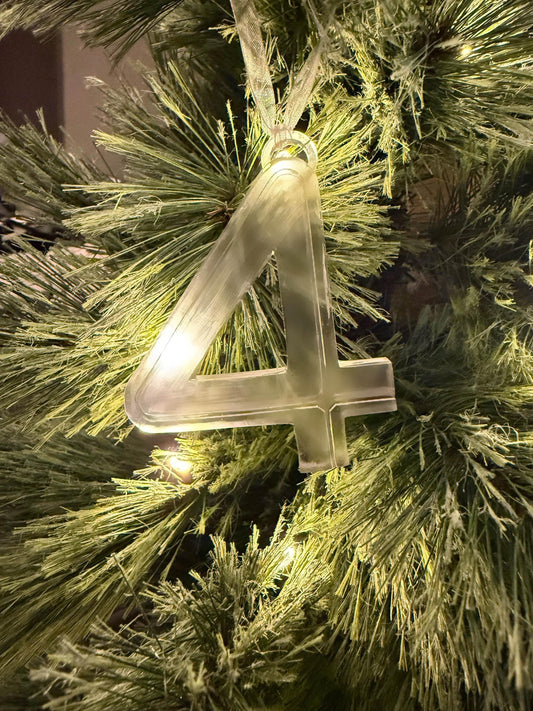 Fantastic Four Ornament - Clear 3D resin printed - Marvel
