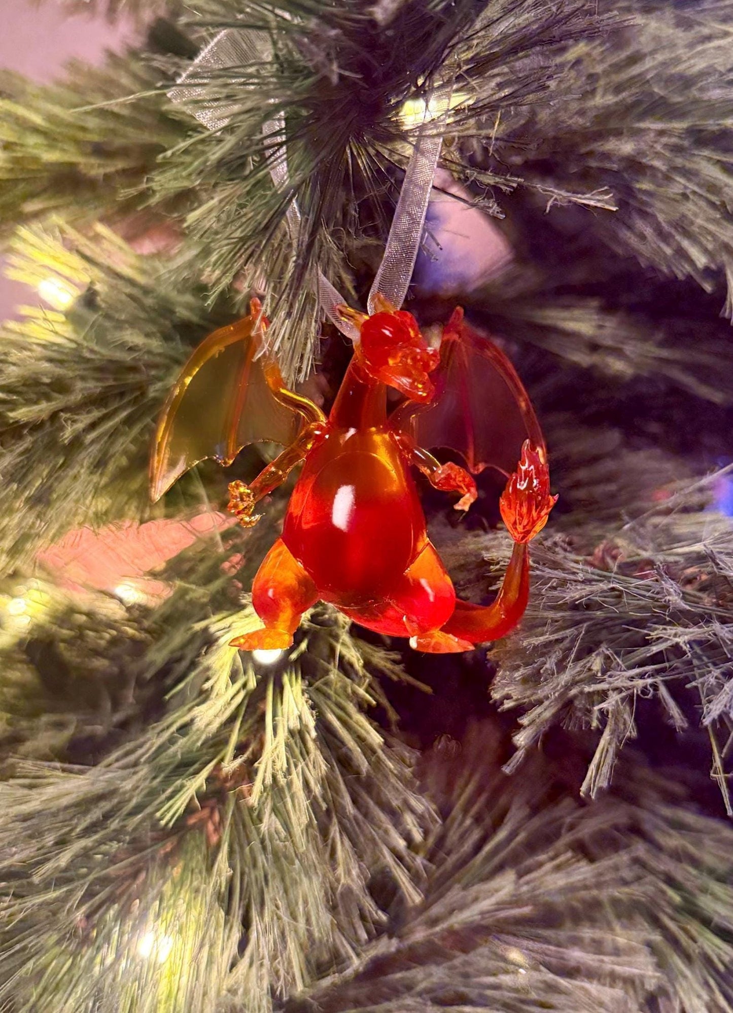 Charizard Ornament - Fire Orange 3D resin Printed - Video Game Collectable