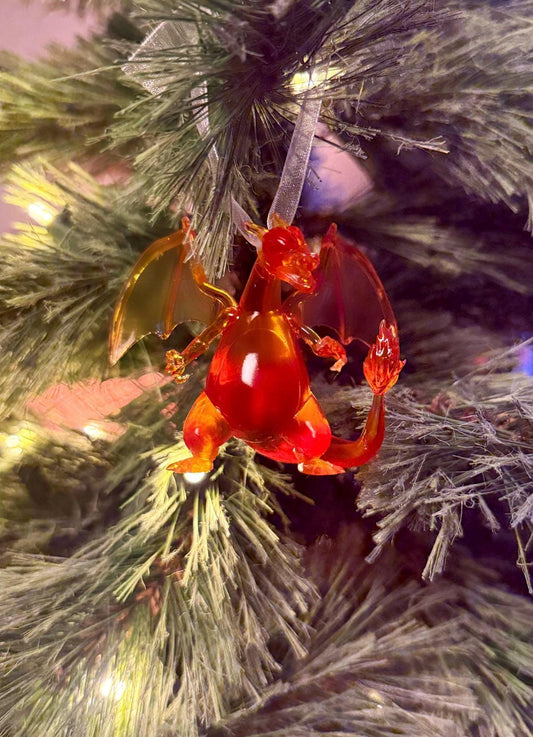 Charizard Ornament - Fire Orange 3D resin Printed - Video Game Collectable